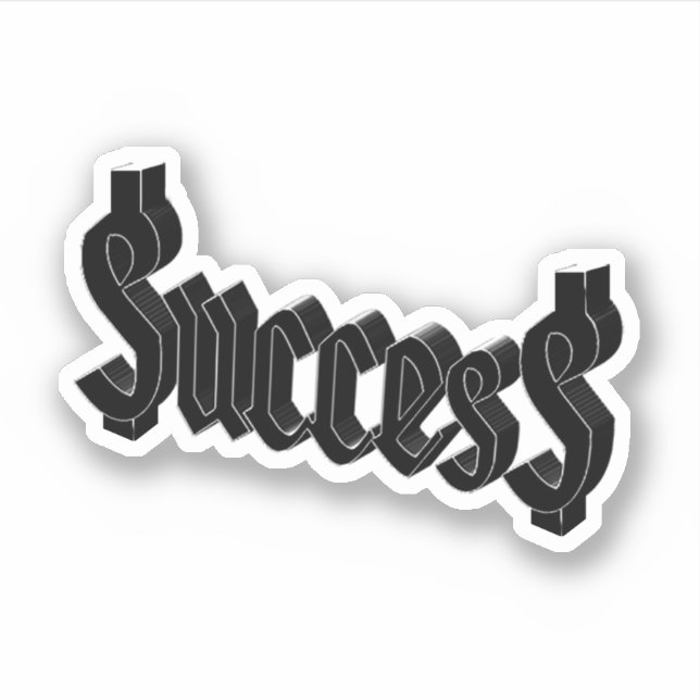 Dollar Signs Success  Sticker (Front)