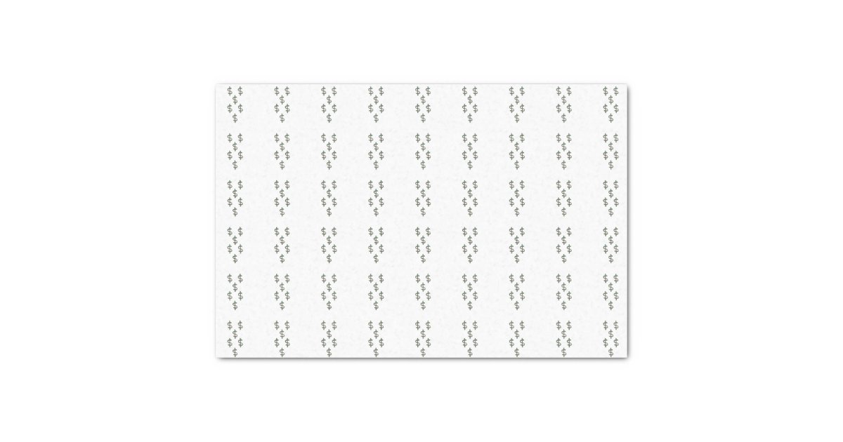 Dollar Signs Tissue Paper | Zazzle