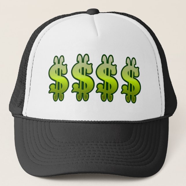 DOLLAR SIGNS TRUCKER HAT (Front)