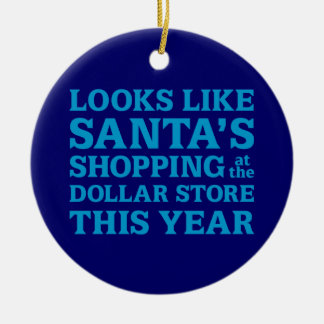 Dollar Store Santa Ceramic Ornament