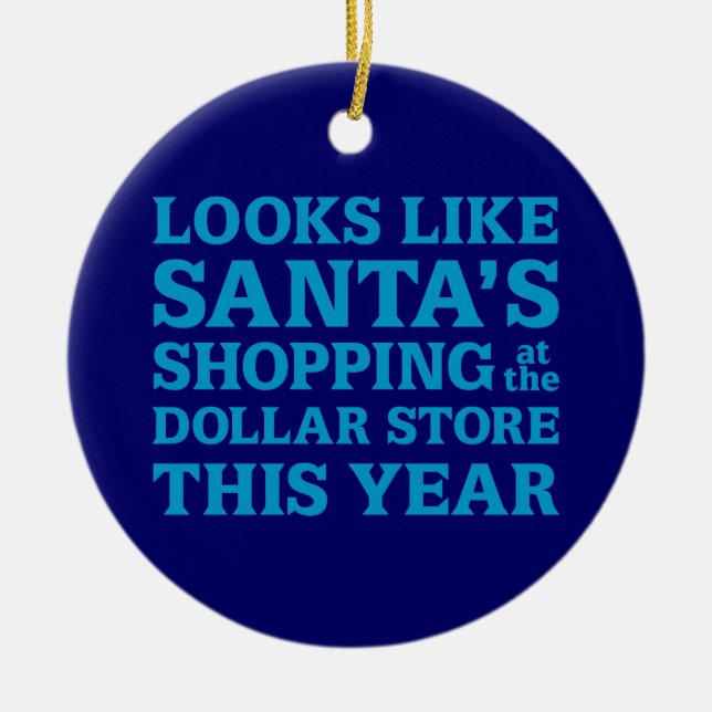 Dollar Store Santa Ceramic Ornament (Front)