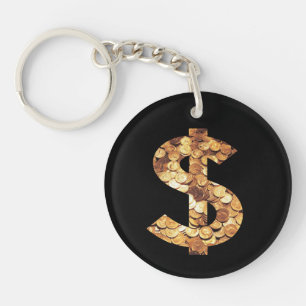 dollar symbol keychain