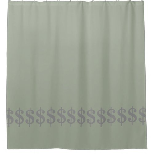 Dollar Symbol Swimming in Cash Shower Curtain