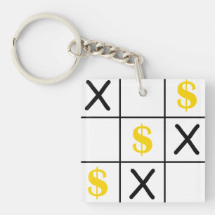 Dollar Tic Tac Toe Keychain