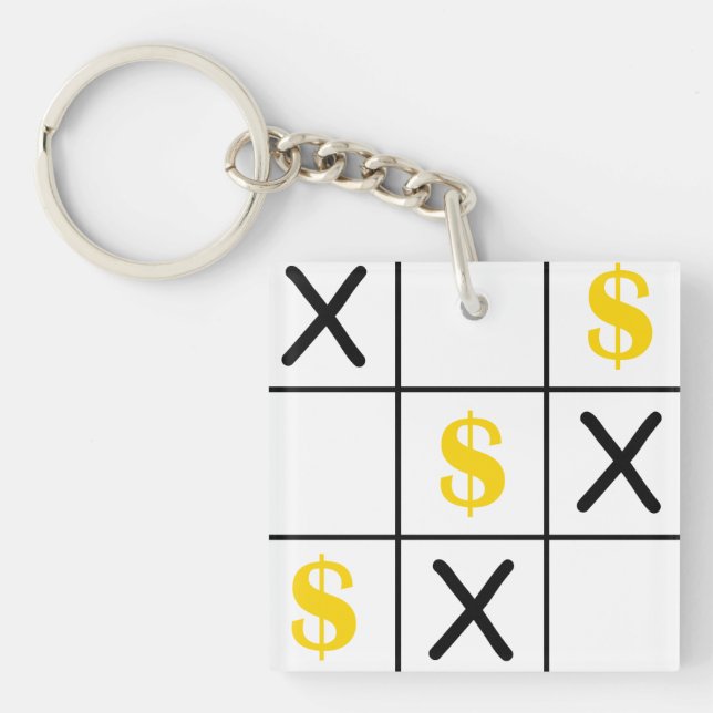 Dollar Tic Tac Toe Keychain (Front)