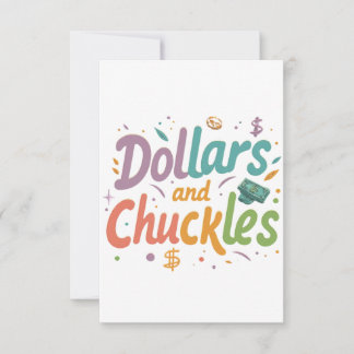Dollars and chuckles invitation