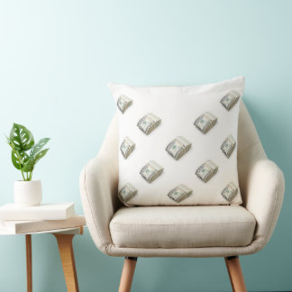 Dollars Throw Pillow