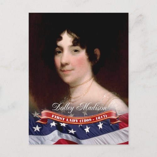 Dolley Madison First Lady of the US Postcard