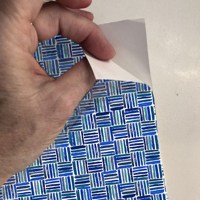 Dollhouse Wallpaper small-scale blue basketweave Sticker (Creator Uploaded)