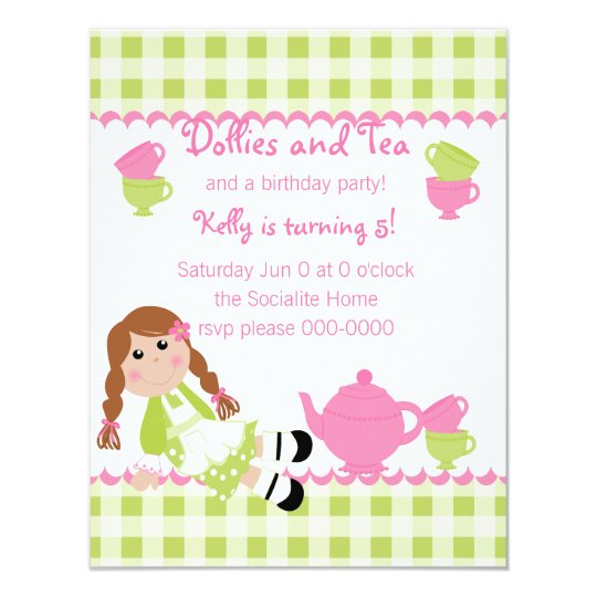 Dollies Tea Party Card
