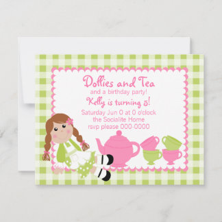 Dollies Tea Party Invitation