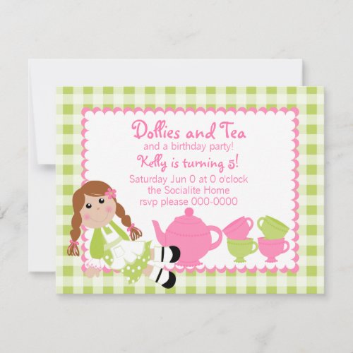 Dollies Tea Party Invitation