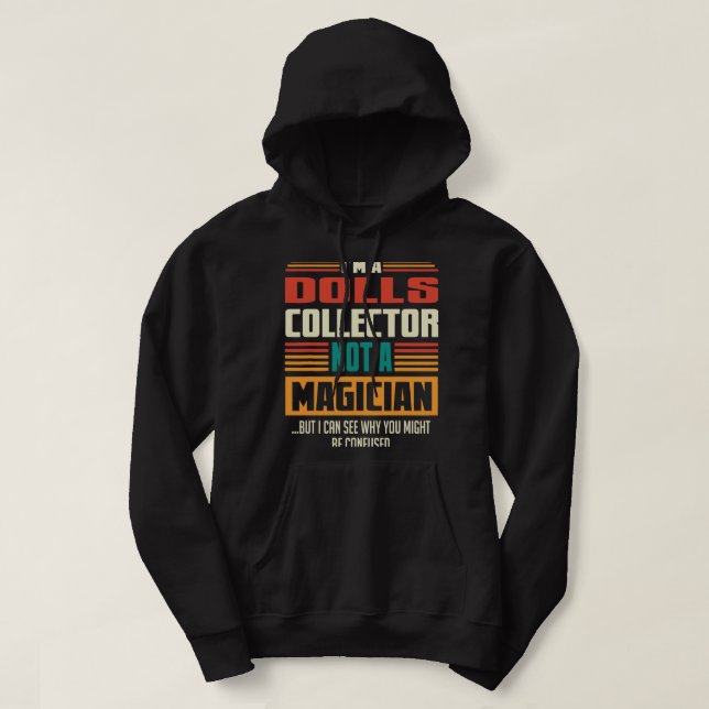 Dolls Collectors Retro Vintage Style Funny Hoodie (Design Front)