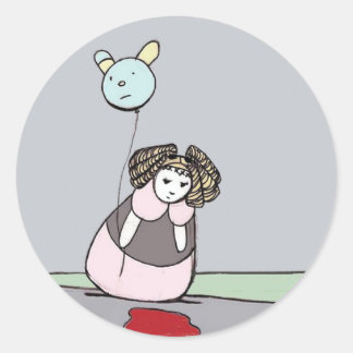 dolls come to life: mystery puddle classic round sticker