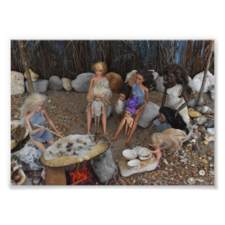 Dolls in Prehistoric times. Photo Print
