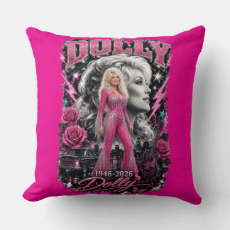 Dolly 1946-2026 throw pillow