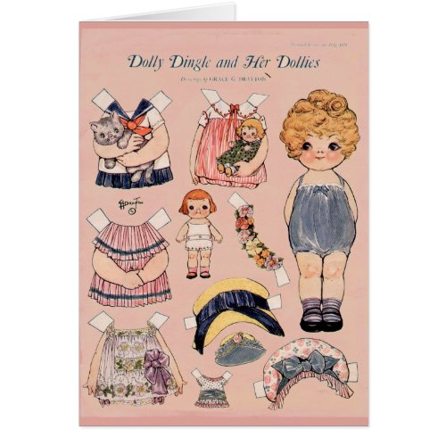 Dolly Dingle and her Dollies Paper Doll Card