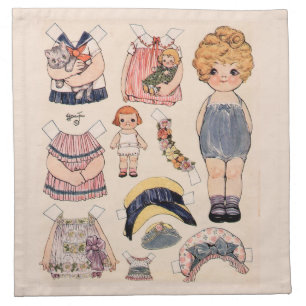 Dolly Dingle and Her Dolls Cloth Napkin