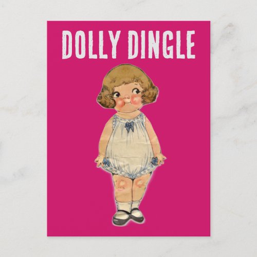 DOLLY DINGLE PAPER DOLL POSTCARD