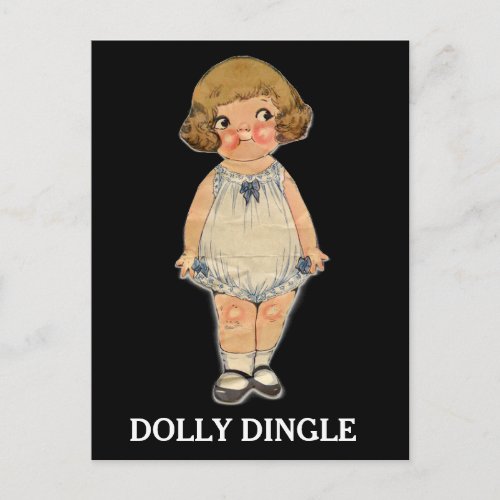 DOLLY DINGLE PAPER DOLL POSTCARD