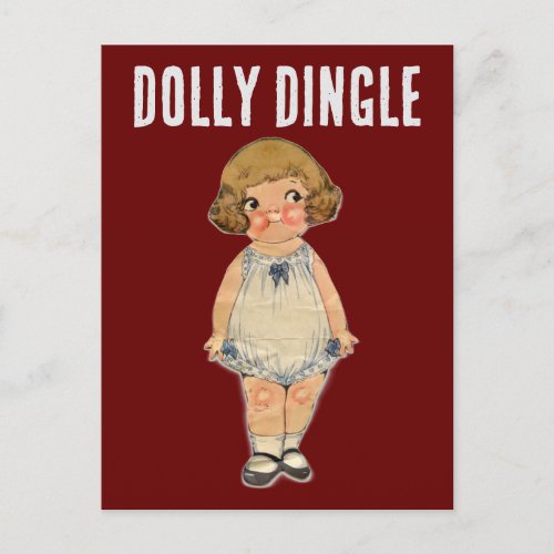 DOLLY DINGLE PAPER DOLL POSTCARD