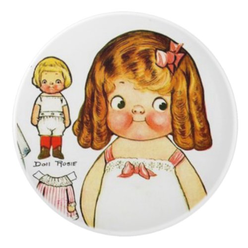 Dolly Dingle Queen of the May Sweet face Ceramic Knob