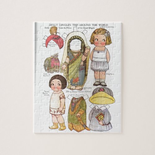 Dolly Dingles Trip Around the World Paper Dolls Jigsaw Puzzle