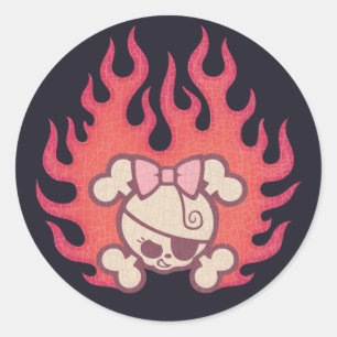 Dolly Flames Classic Round Sticker