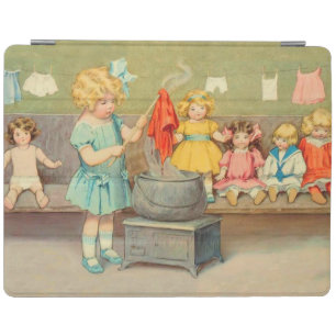 Dolly Laundry Girl Vintage Playing Dolls Cute iPad Smart Cover