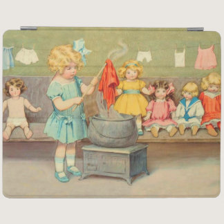 Dolly Laundry Girl Vintage Playing Dolls Cute iPad Smart Cover