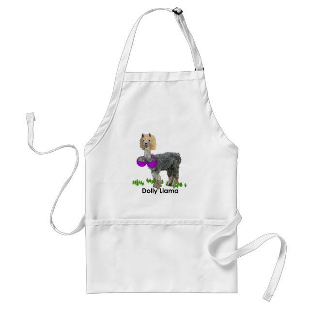 Dolly Llama Adult Apron (Front)