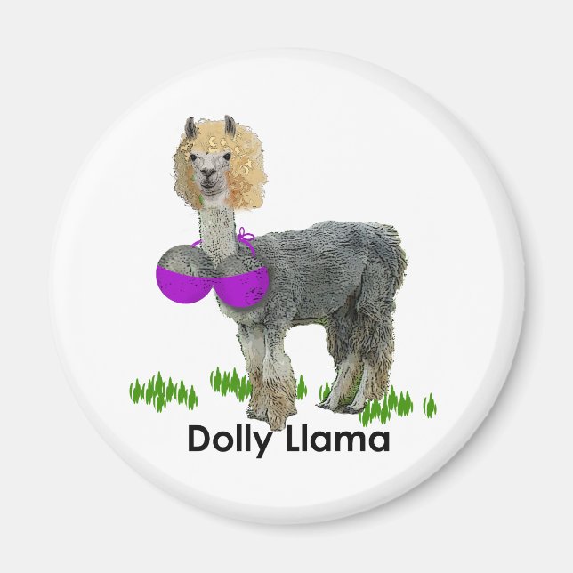 Dolly Llama Magnet (Front)