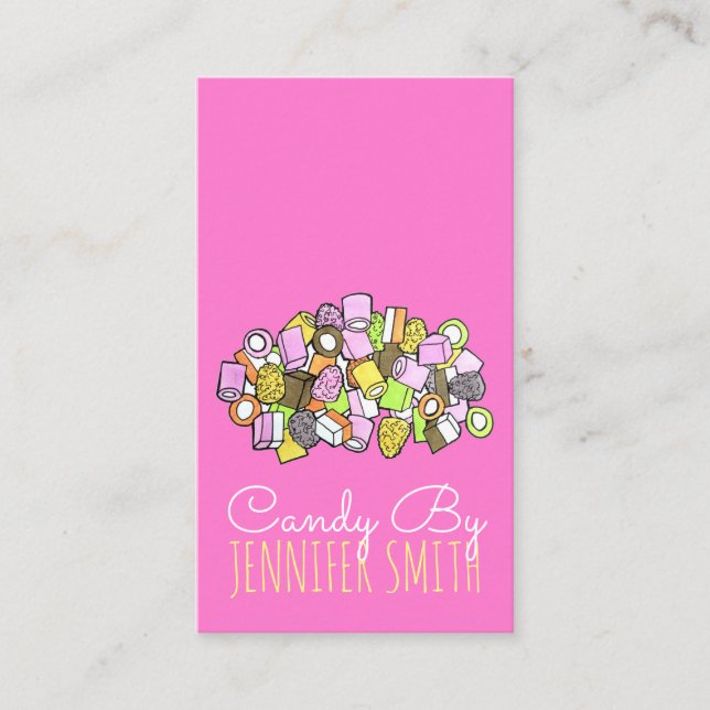 Dolly Mixture UK British Fondant Confection Candy Business Card (Front)