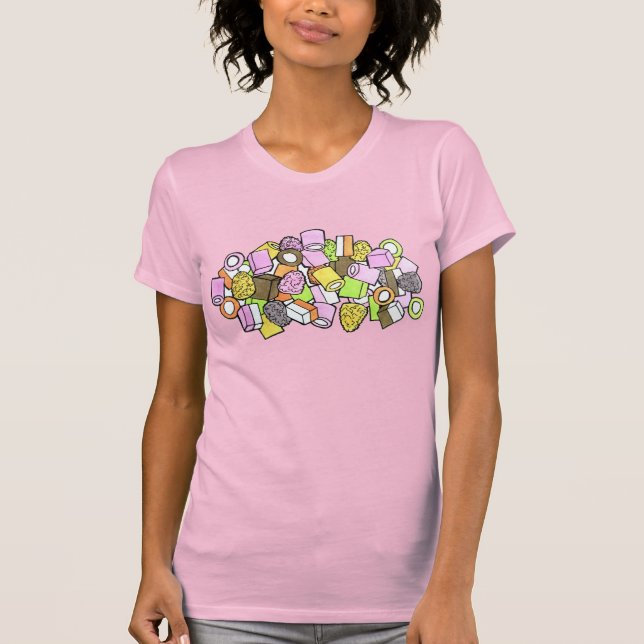 Dolly Mixture UK British Fondant Confection Candy T-Shirt (Front)
