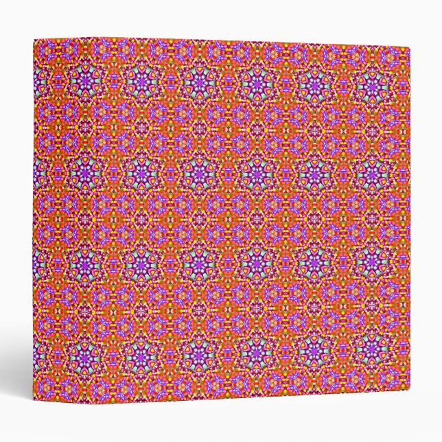 Dolly Mixtures Candy Fractal Art Pattern Binder (Front/Spine)