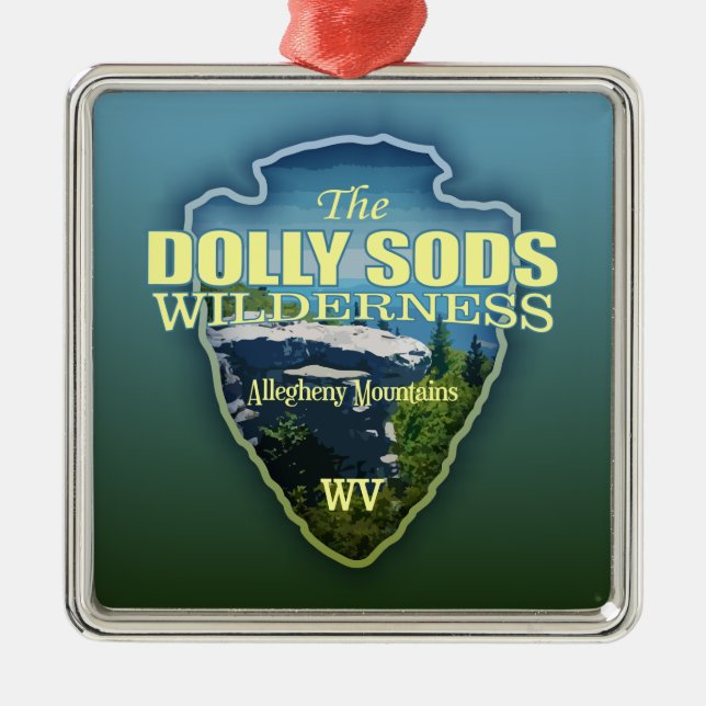 Dolly Sods WA (arrowhead) Metal Ornament (Front)