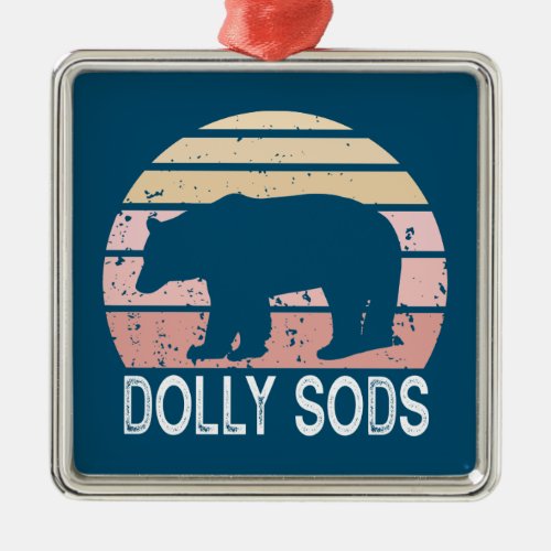 Dolly Sods Wilderness Retro Bear Metal Ornament