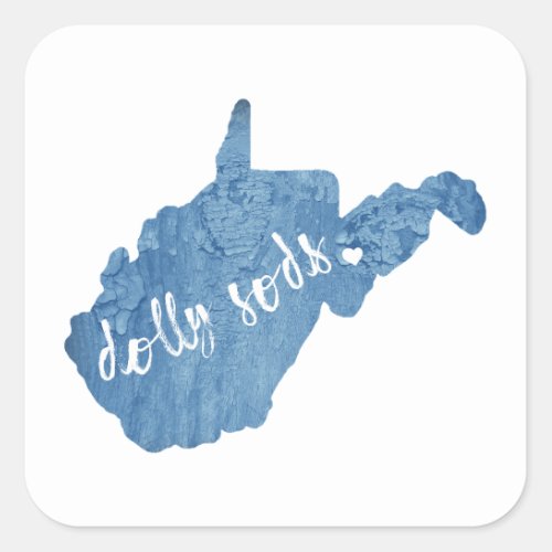 Dolly Sods Wilderness West Virginia Wood Grain Square Sticker