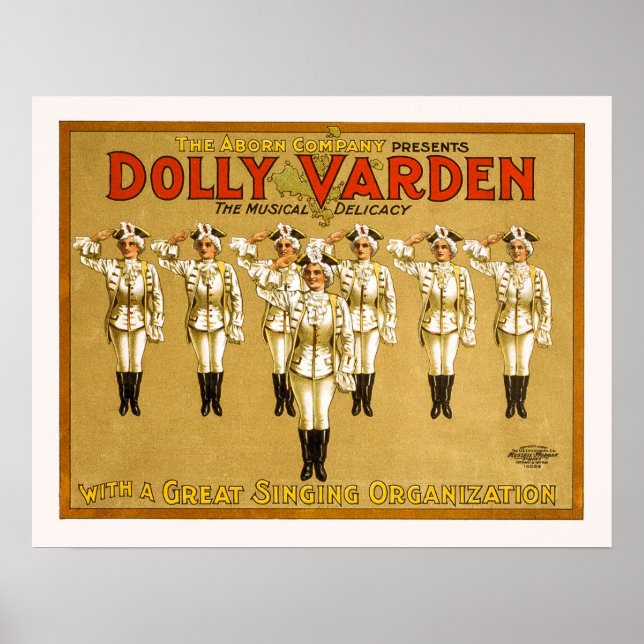 Dolly Varden - Vintage Theatre Print (Front)