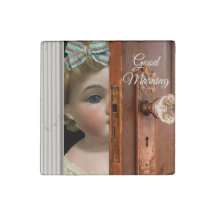 Dolly's Morning Greeting Stone Magnet