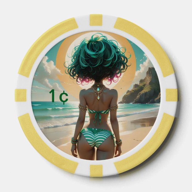 Dollz by: Svace 03 1¢ Poker Chip (Front)
