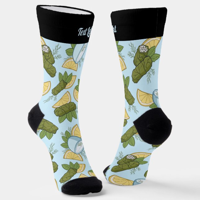 Dolmadakia Pattern Socks (Angled)