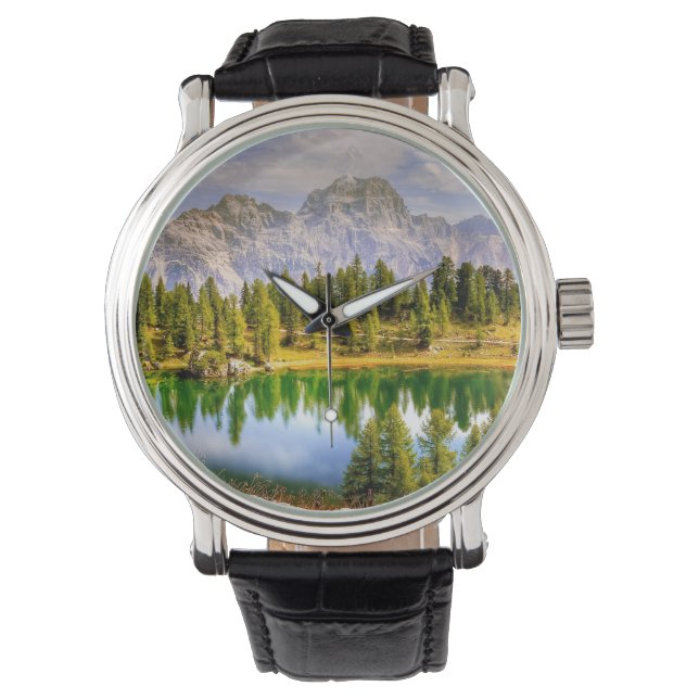 Dolomite Mountains and Lake Stunning Landscape Watch (Front)