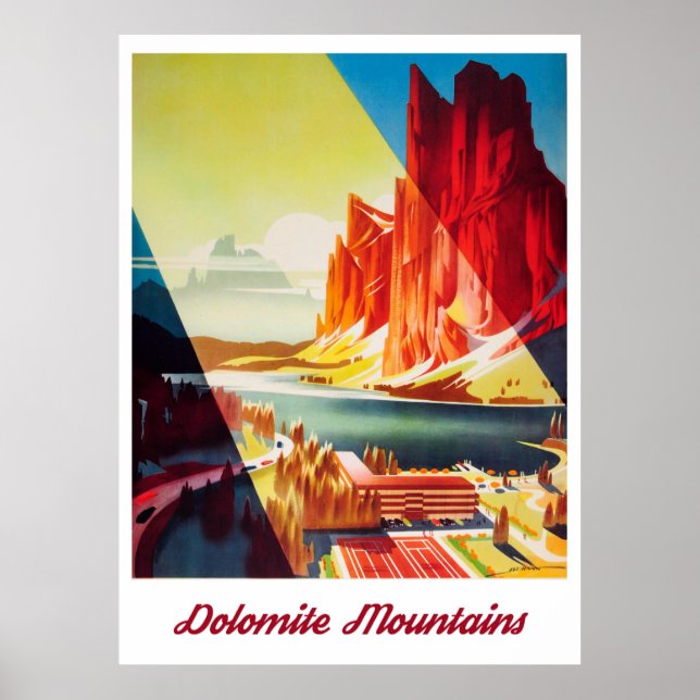 Dolomite Mountains, Italy Poster (Front)