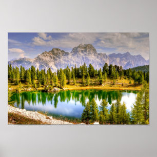 Dolomite Mountains Italy Stunning Scenery Poster