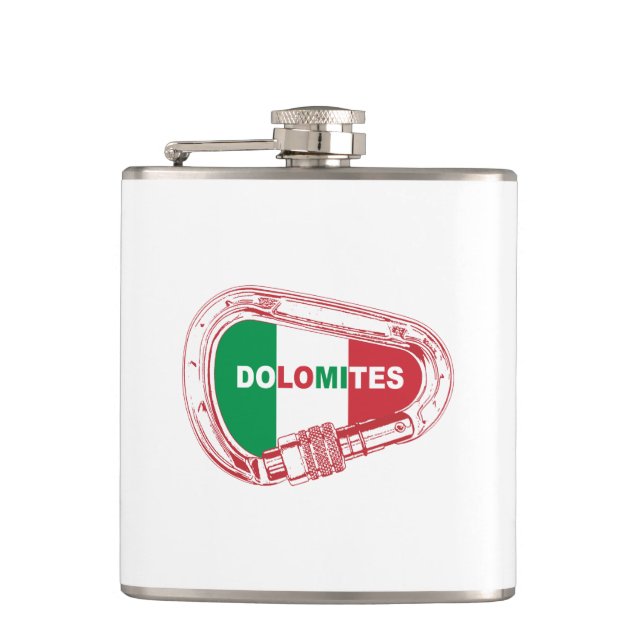 Dolomites Climbing Carabiner Flask (Front)