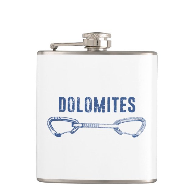 Dolomites Climbing Quickdraw Flask (Front)