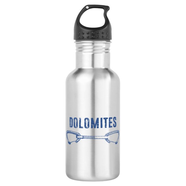Dolomites Climbing Quickdraw Stainless Steel Water Bottle (Front)