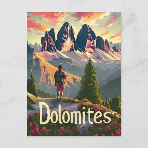 Dolomites Hiking Postcard