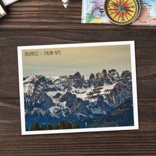 Dolomites italian alps postcard